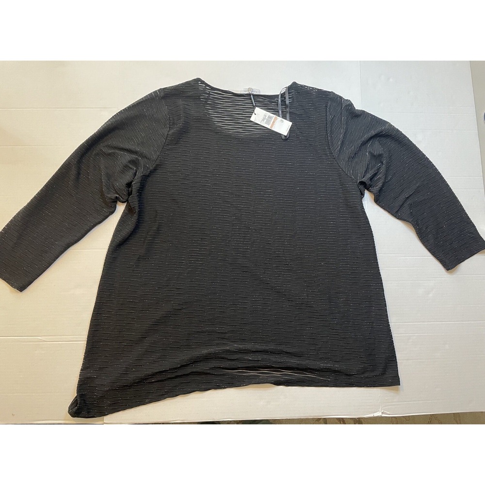 Calvin Klein Woman top DIAMOND DUST Sparkling black Multi 2x NWT